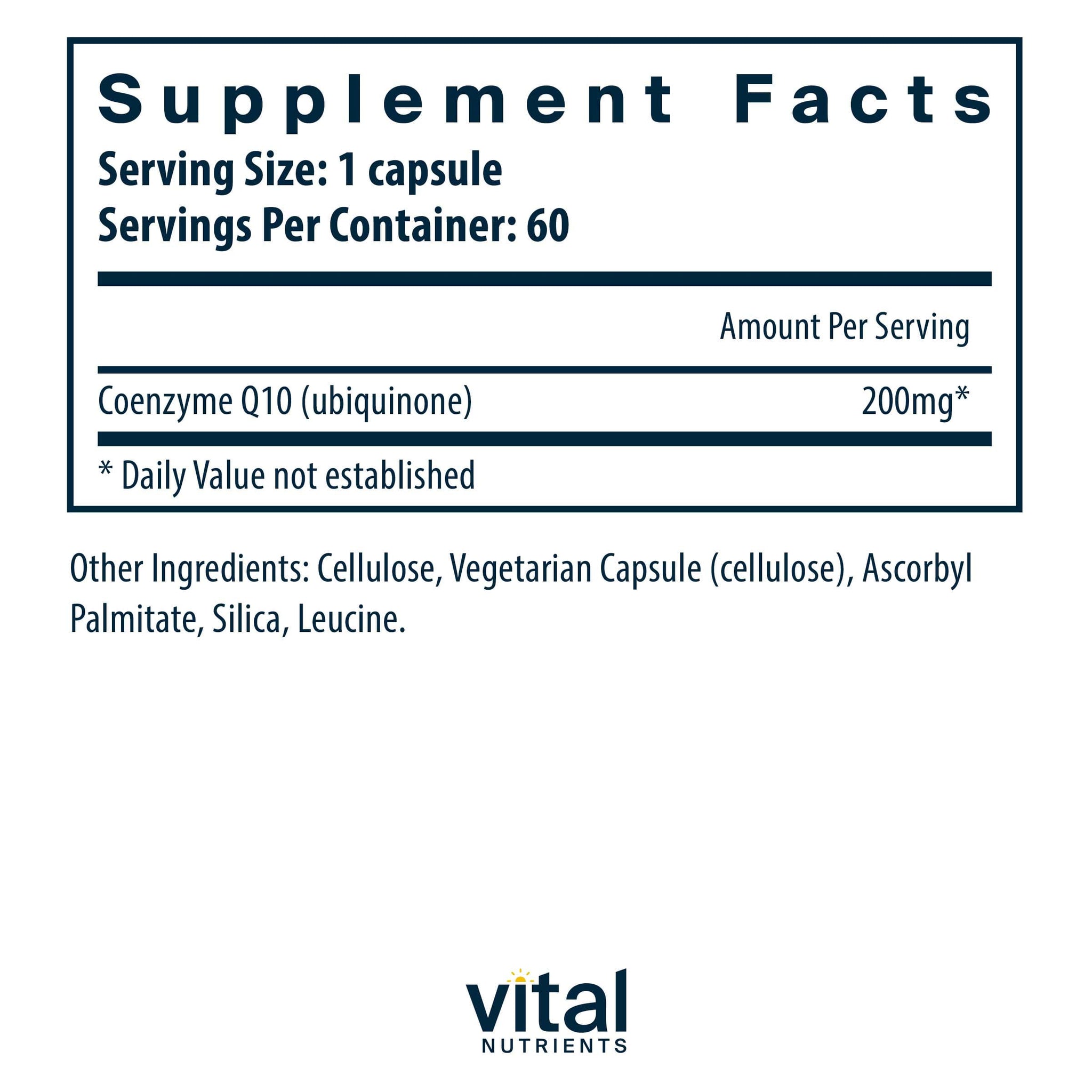 Vital Nutrients CoEnzyme Q10 200mg