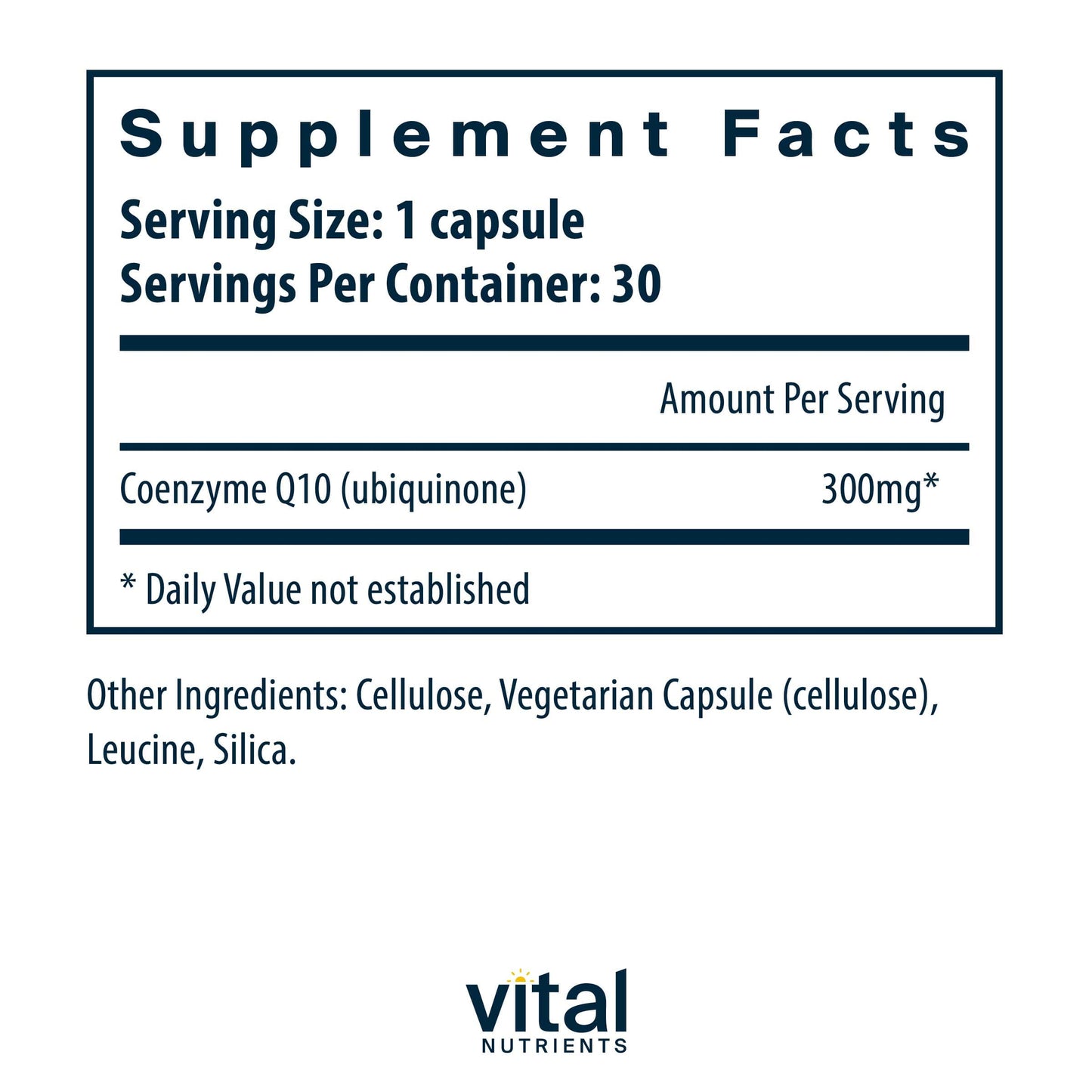 Vital Nutrients CoEnzyme Q10 300mg