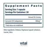 Vital Nutrients CoEnzyme Q10 300mg