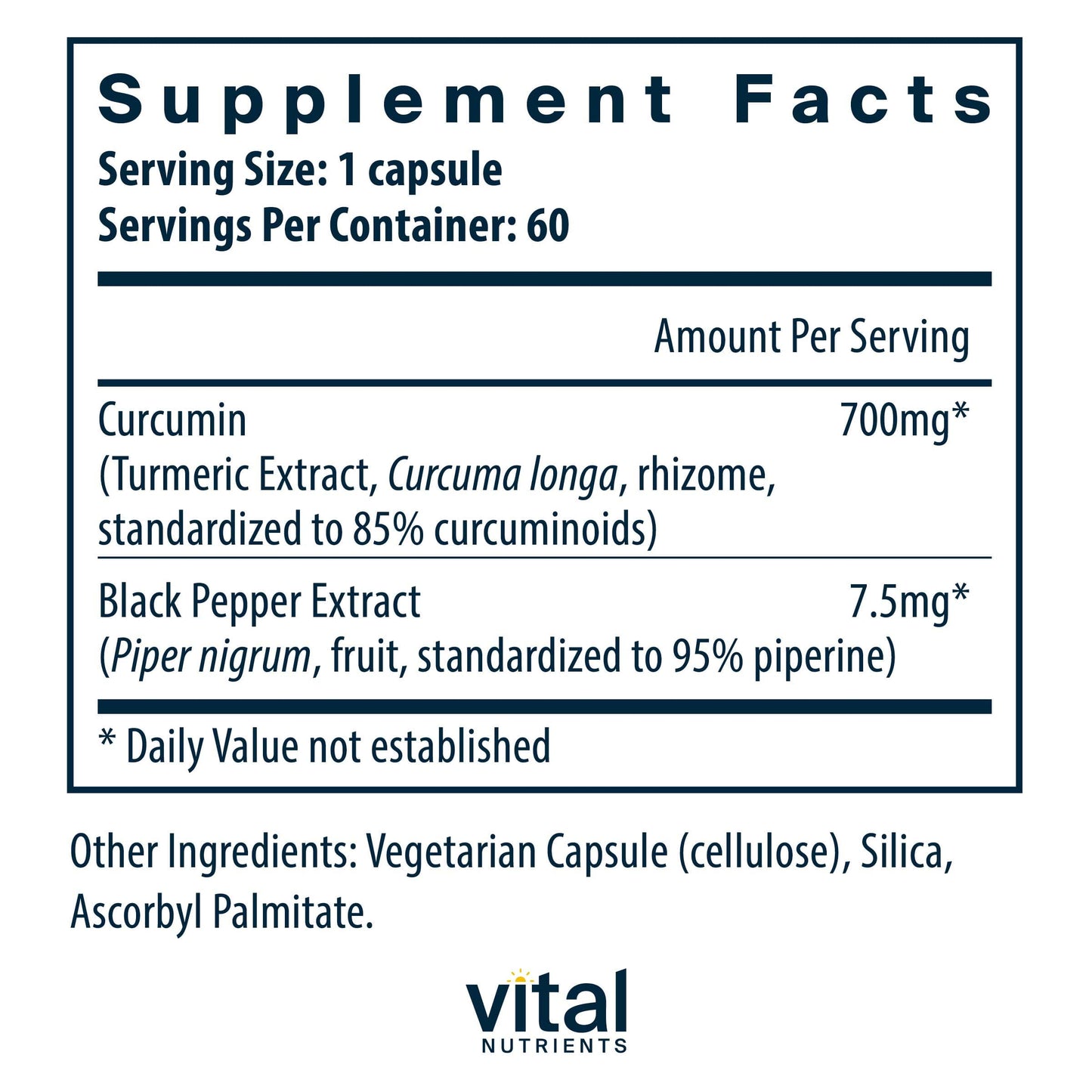 Vital Nutrients Curcumin Extract 700mg