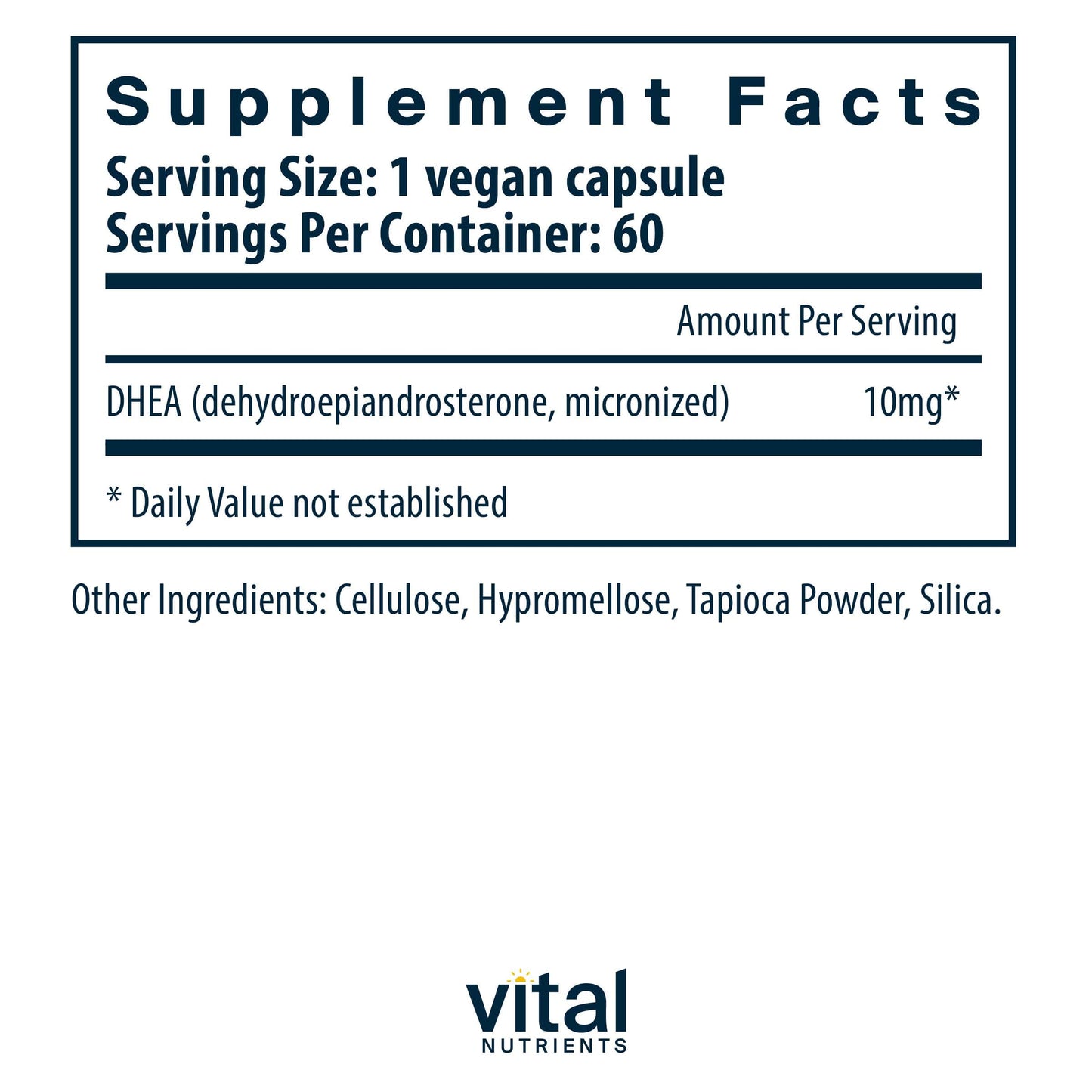 Vital Nutrients DHEA (micronized) 10mg