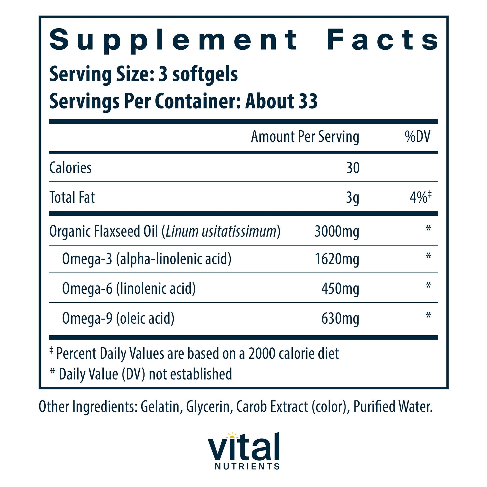 Vital Nutrients Flax Oil