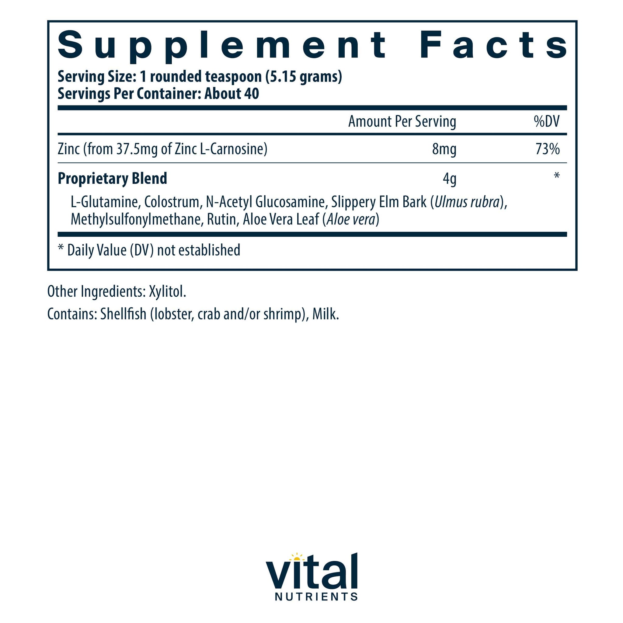 Vital Nutrients GI Repair Powder