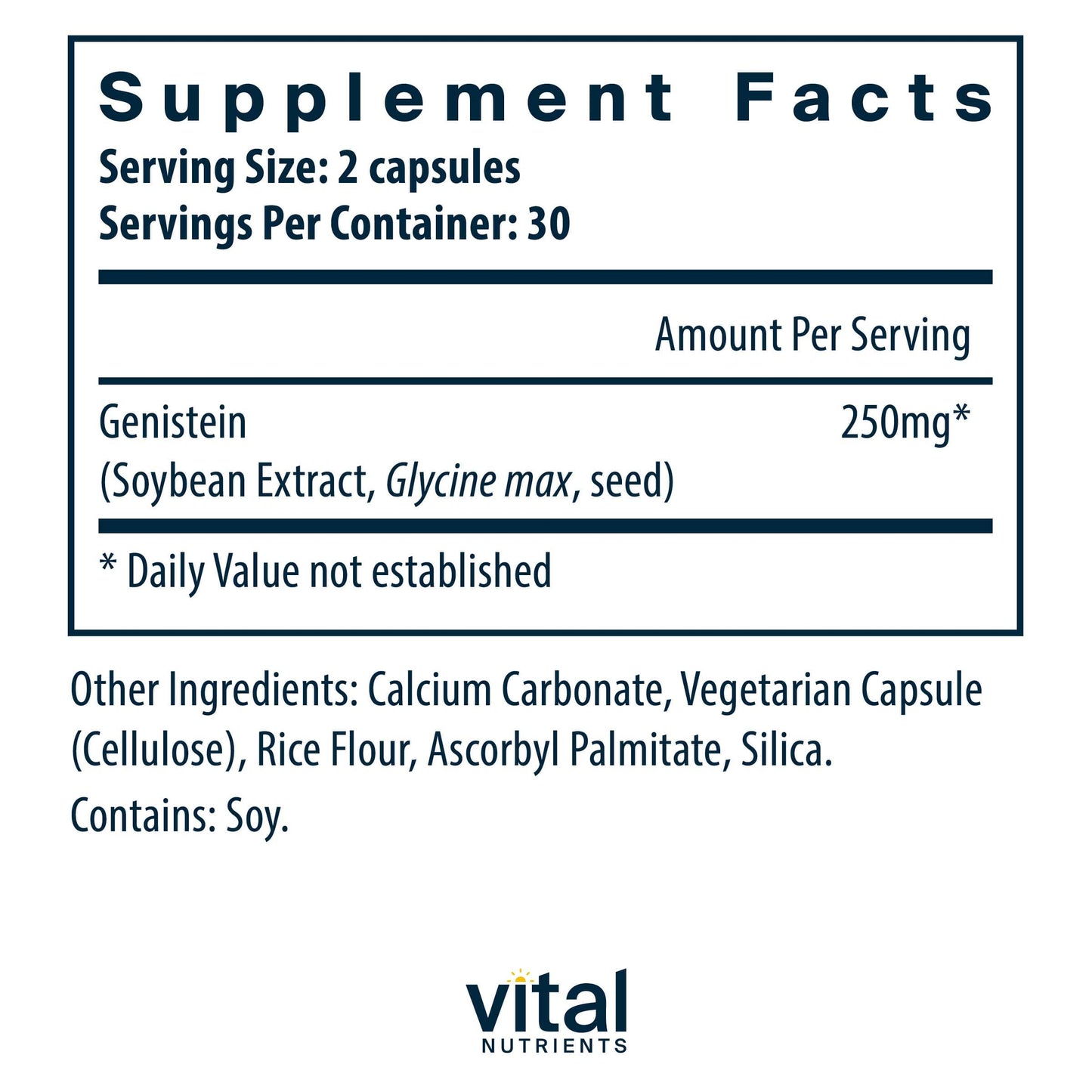 Vital Nutrients Genistein 125mg