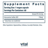 Vital Nutrients Vegan Glucosamine Sulfate 750mg
