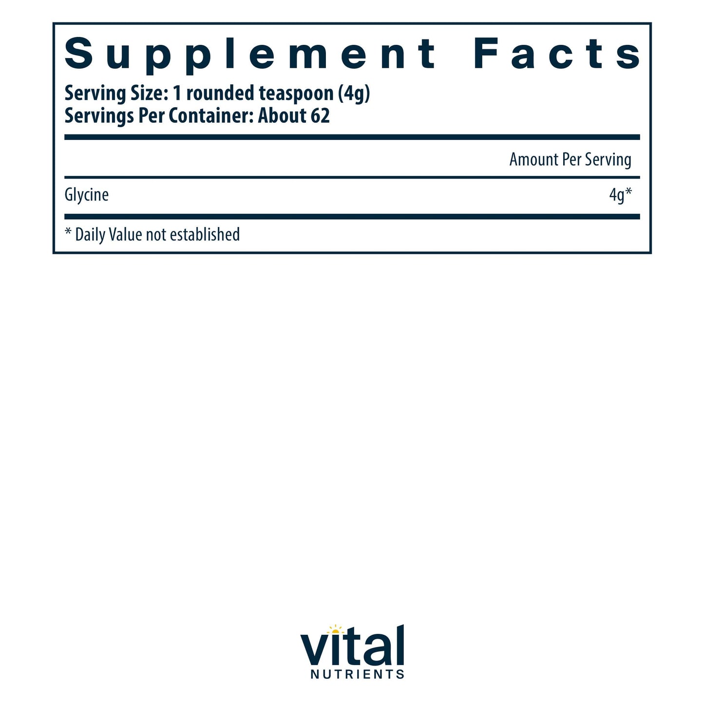 Vital Nutrients Glycine Powder