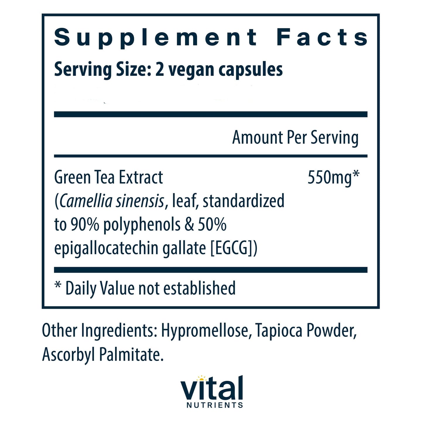Vital Nutrients Green Tea Extract 550 mg