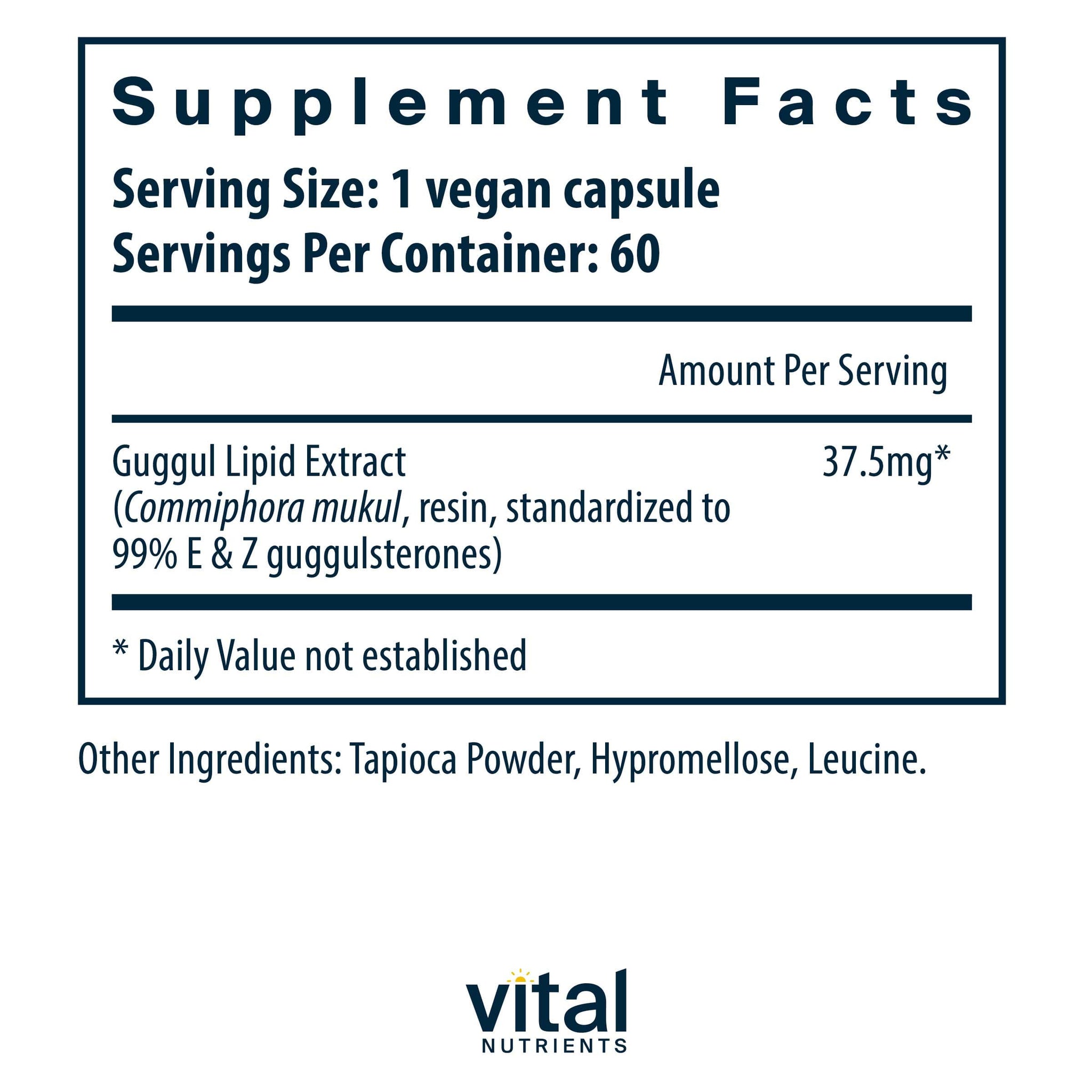 Vital Nutrients Guggul E & Z 99%