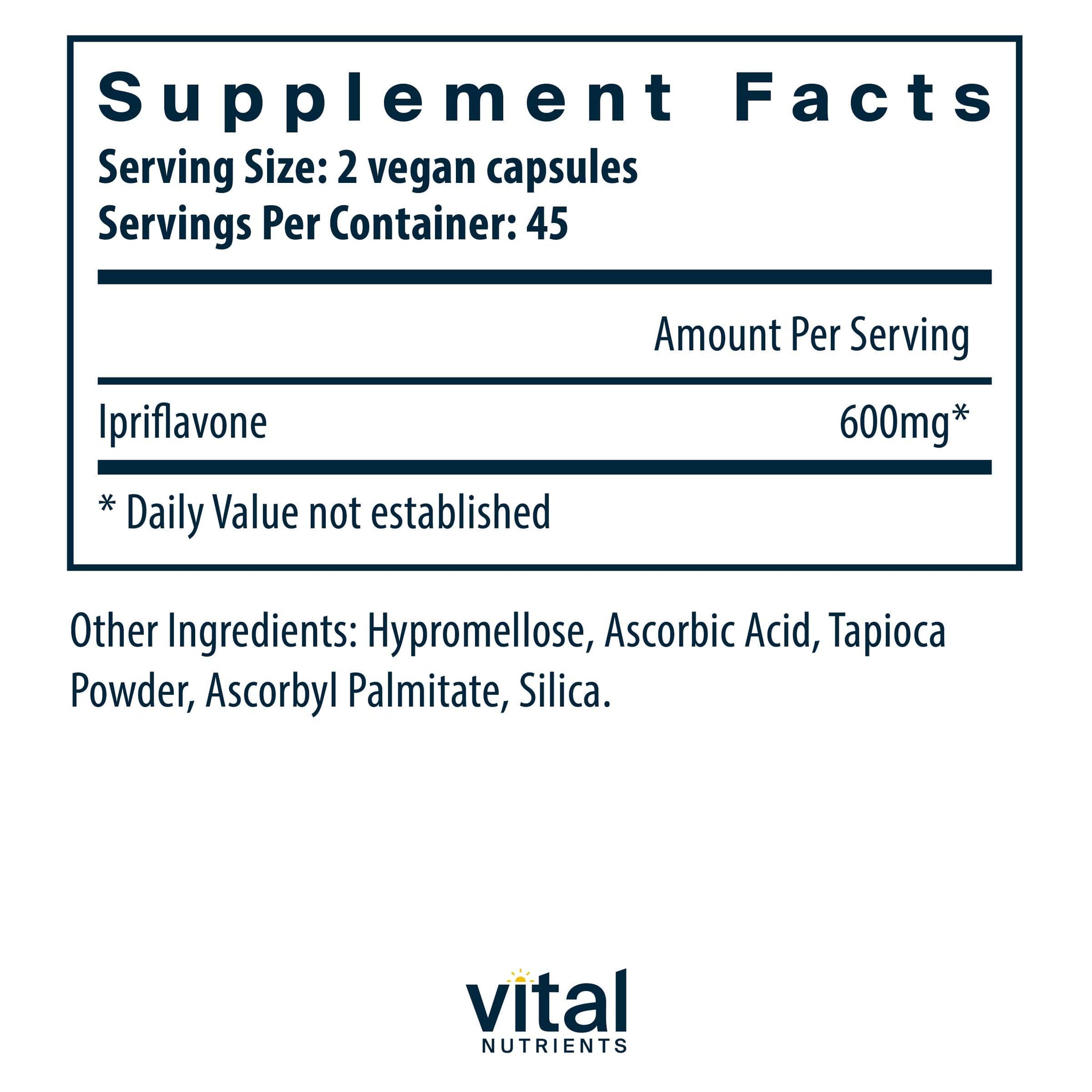 Vital Nutrients Ipriflavone 600 mg