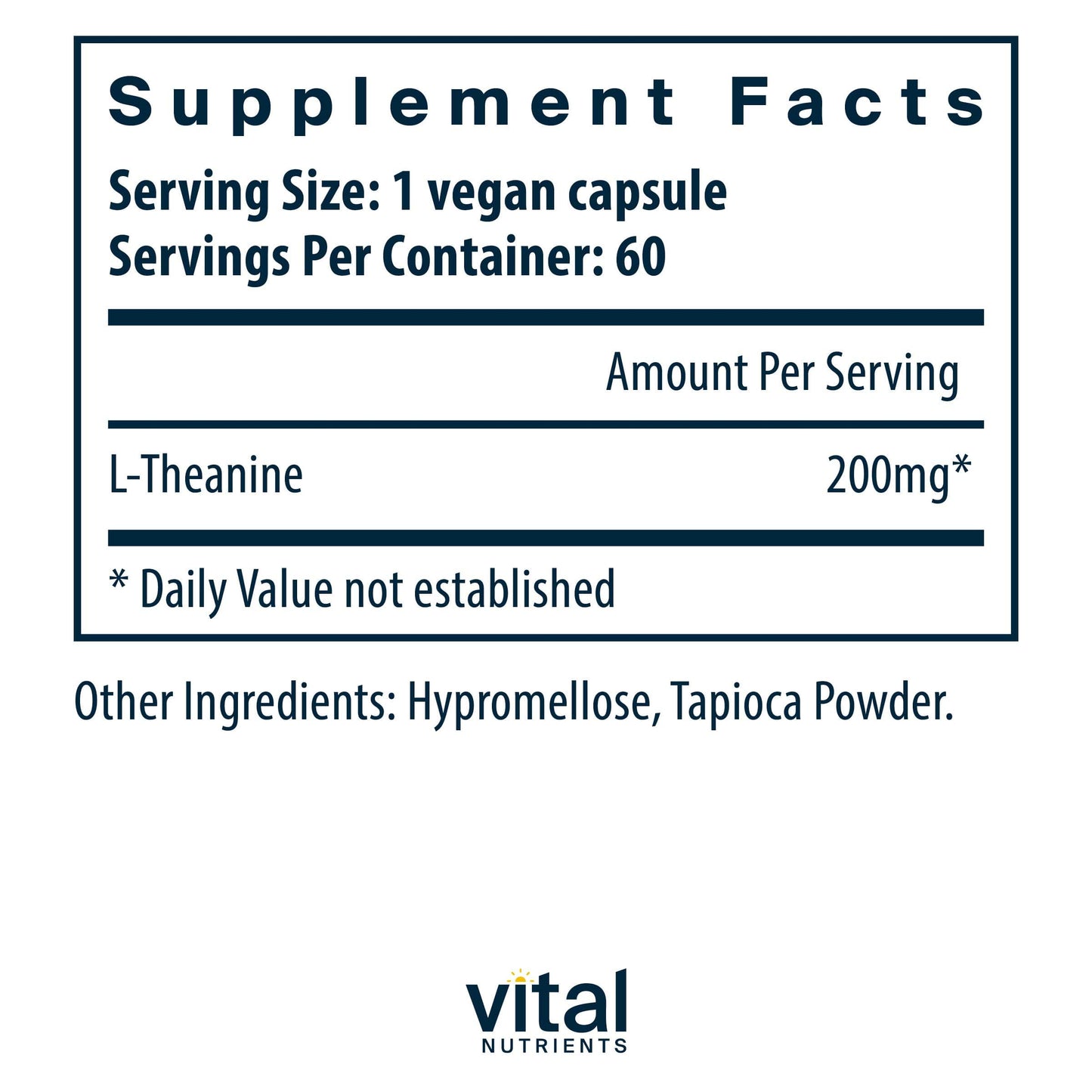 Vital Nutrients L-Theanine 200mg