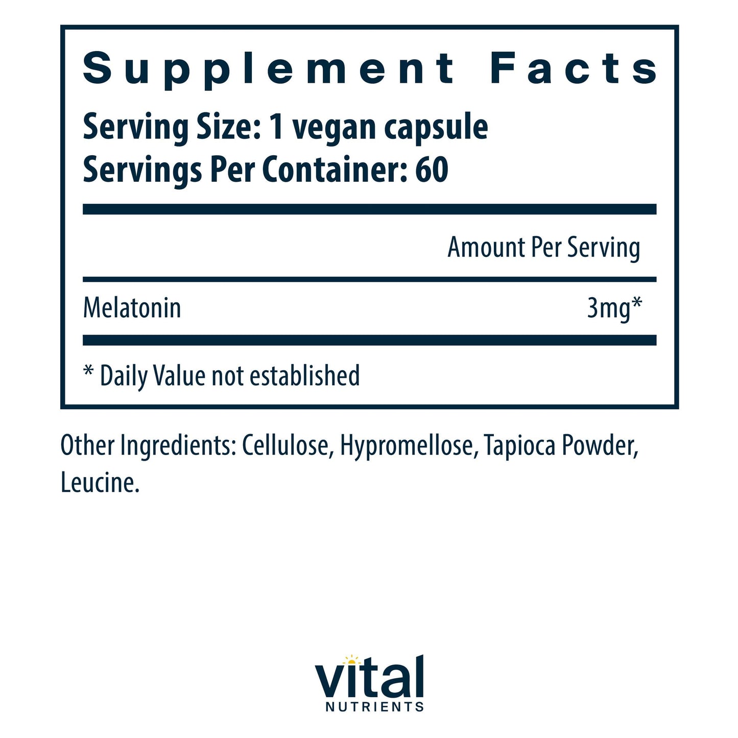 Vital Nutrients Melatonin 3mg