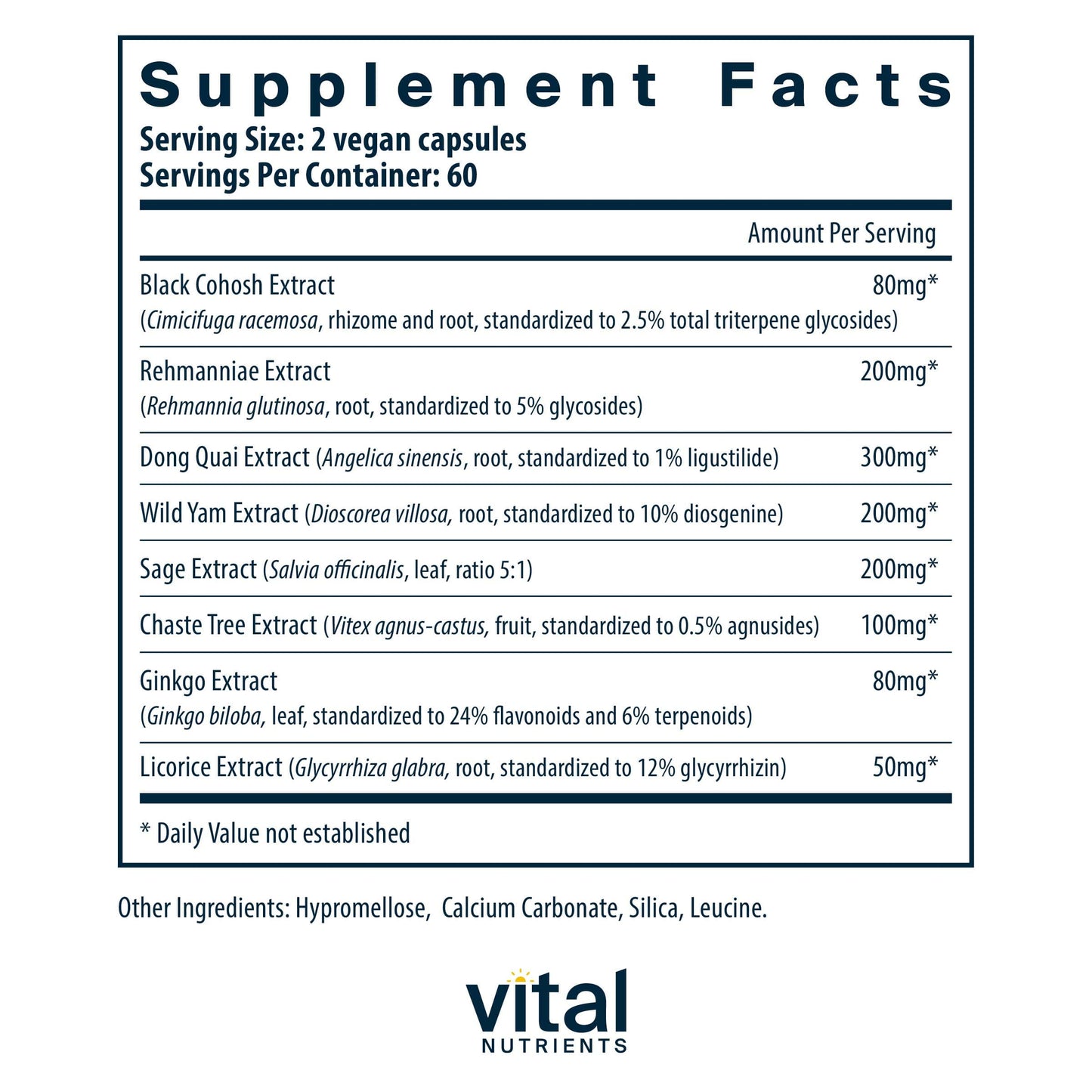 Vital Nutrients Menopause Support