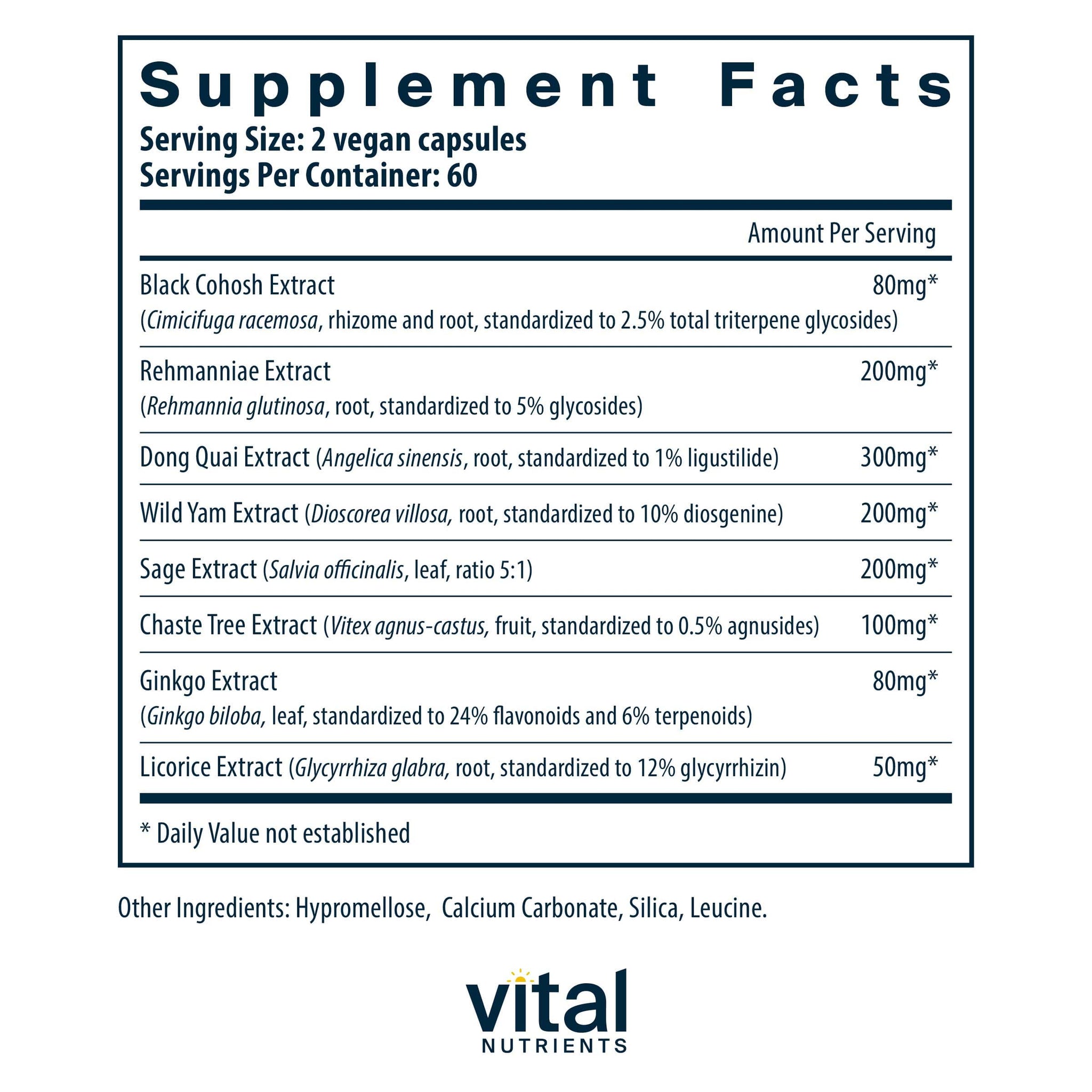 Vital Nutrients Menopause Support