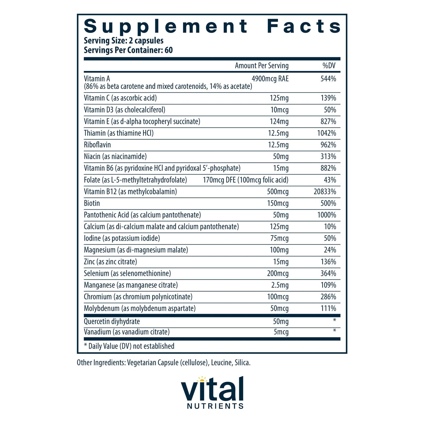 Vital Nutrients Multi-Nutrients (without Boron, Copper & Iron)