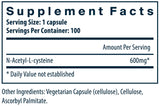 Vital Nutrients NAC 600 mg