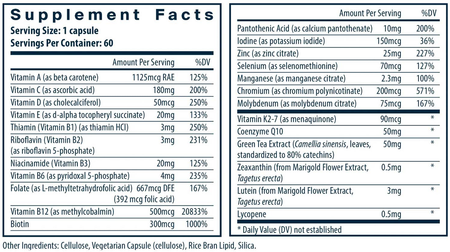 Vital Nutrients Once Daily Multivitamin