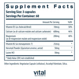Vital Nutrients Osteo-Nutrients (with Vitamins D3 and K2-7)