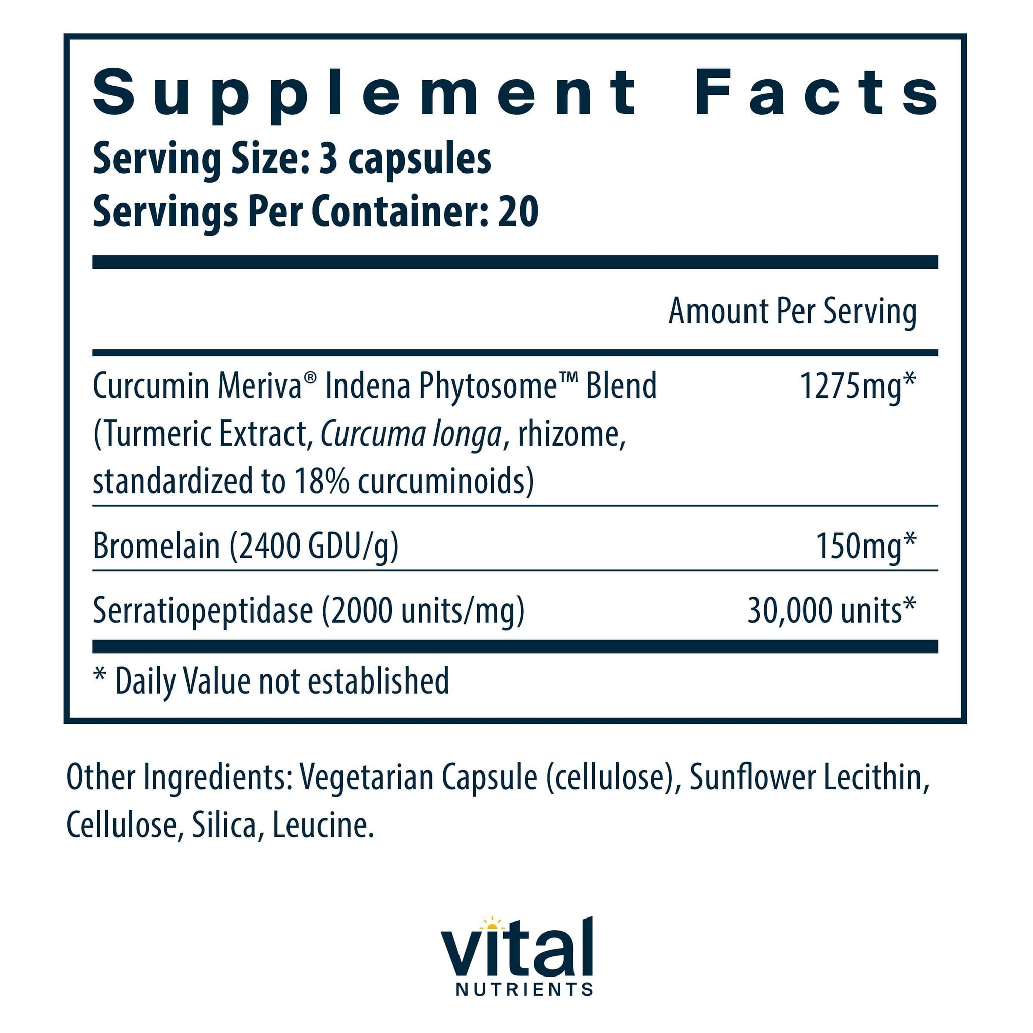 Vital Nutrients Phyto-Curcumin Plus Enzymes