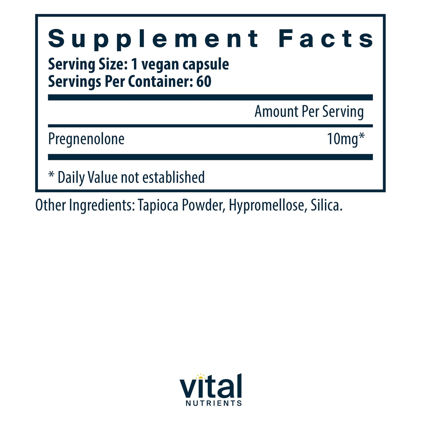 Vital Nutrients Pregnenolone 10mg