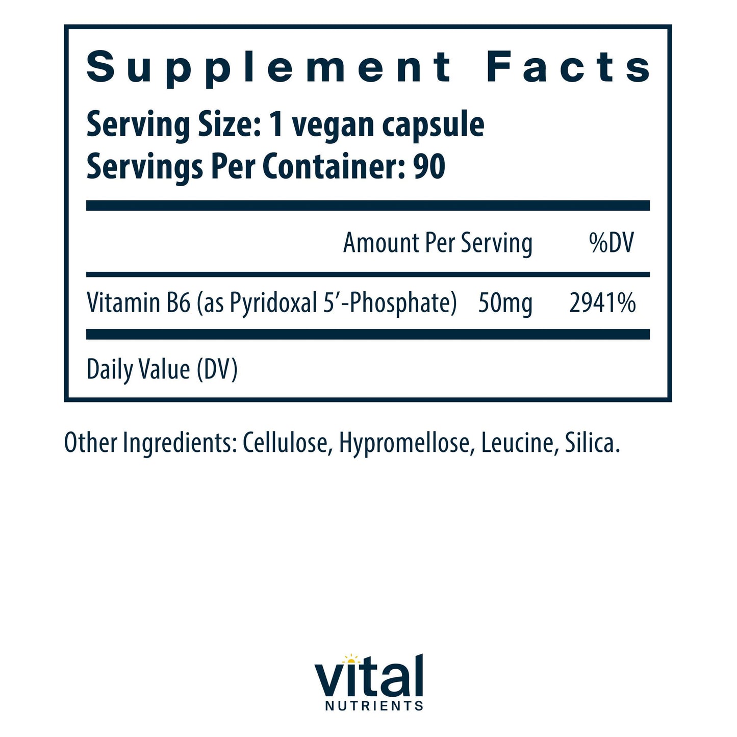 Vital Nutrients Pyridoxal 5' Phosphate