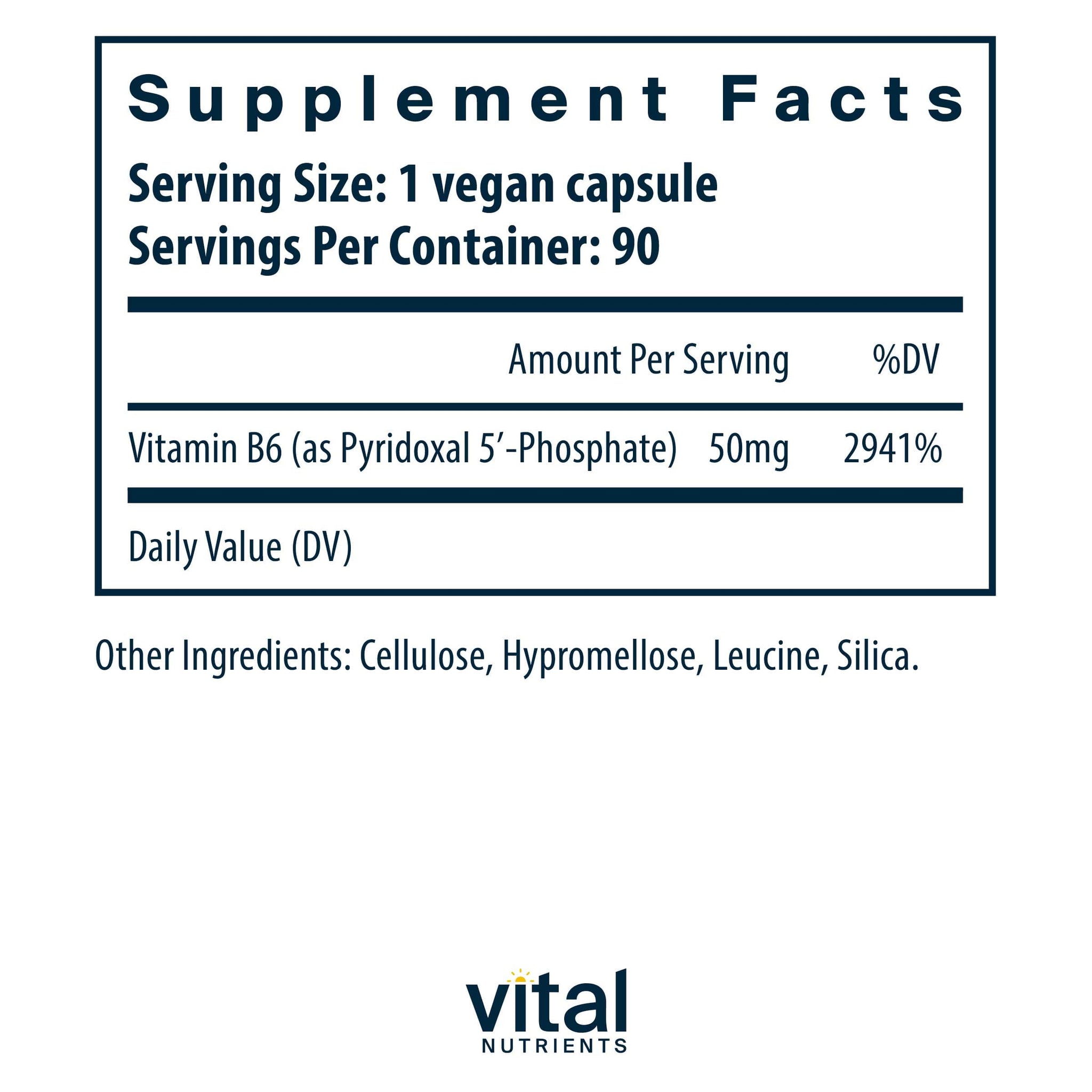Vital Nutrients Pyridoxal 5' Phosphate