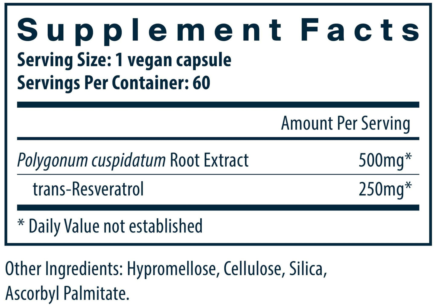 Vital Nutrients Resveratrol (Formerly Ultra High Potency)