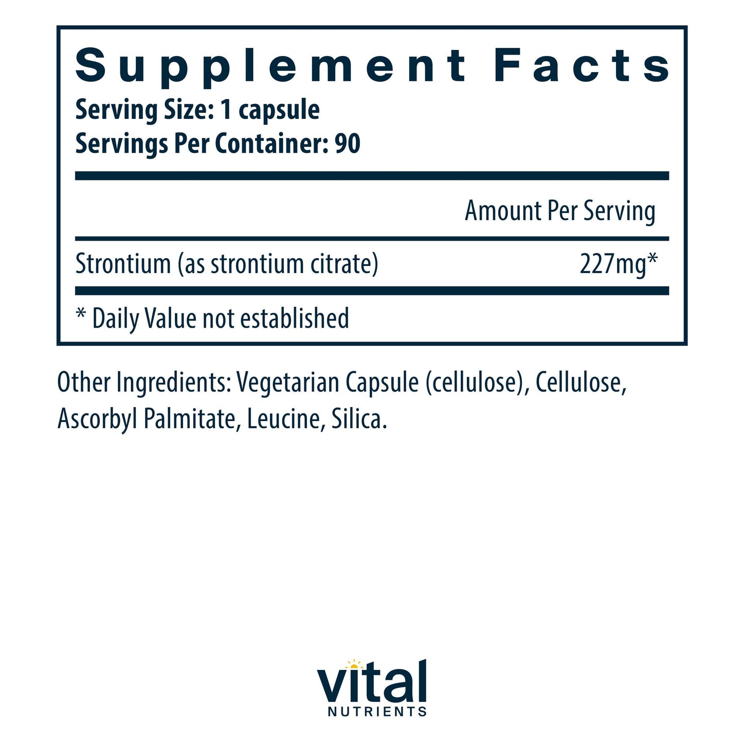 Vital Nutrients Strontium (citrate) 227mg