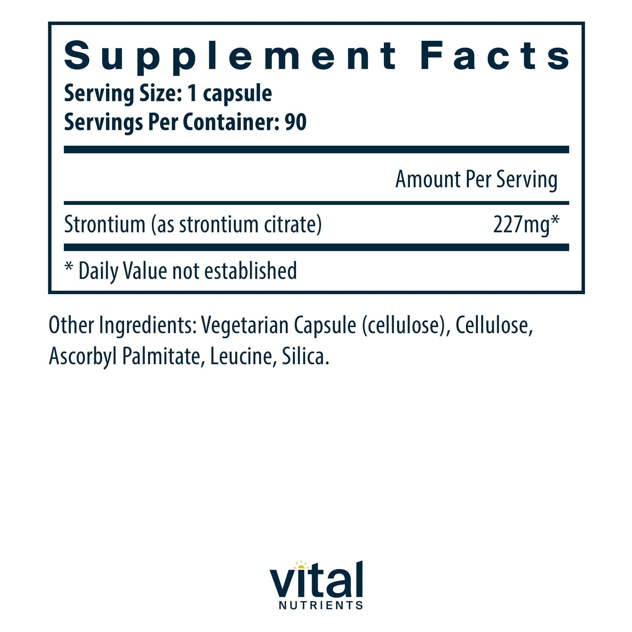Vital Nutrients Strontium (citrate) 227mg