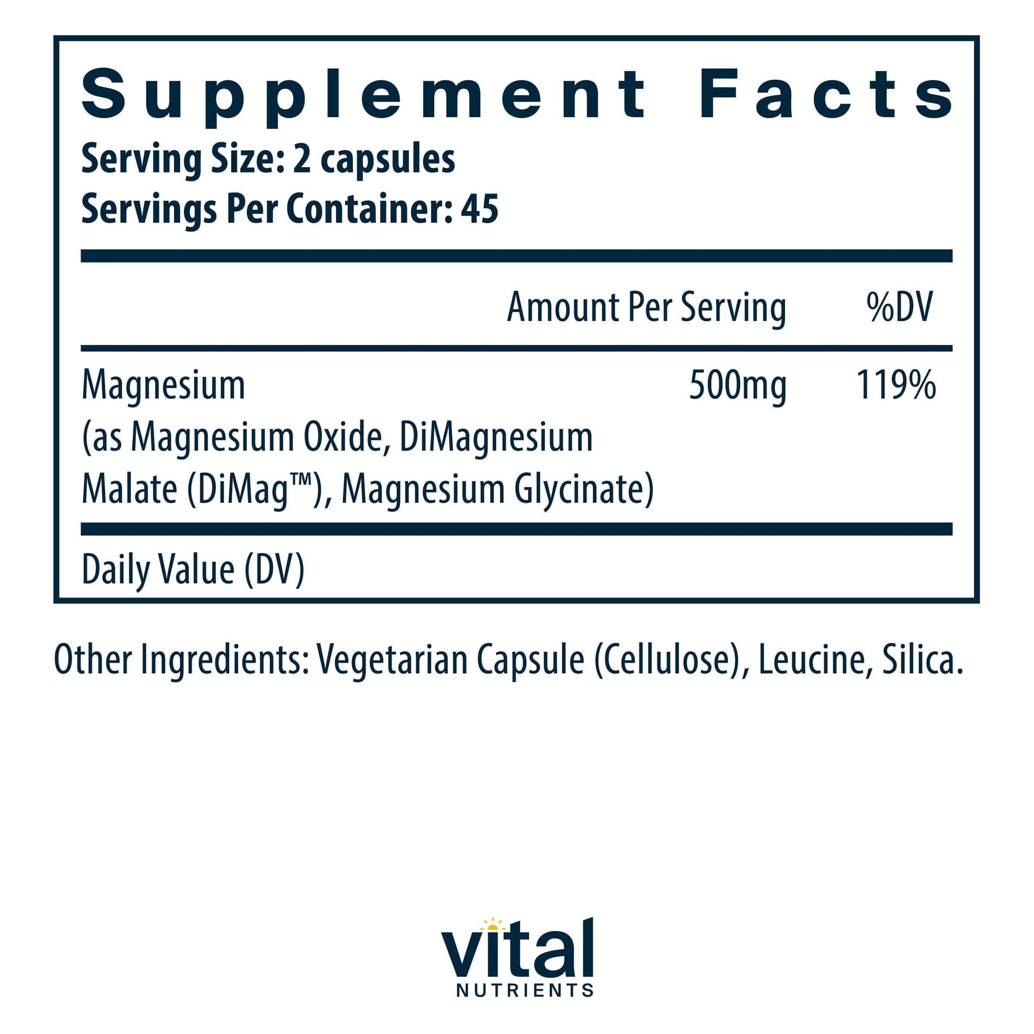 Vital Nutrients Triple Mag (Triple Magnesium Complex)