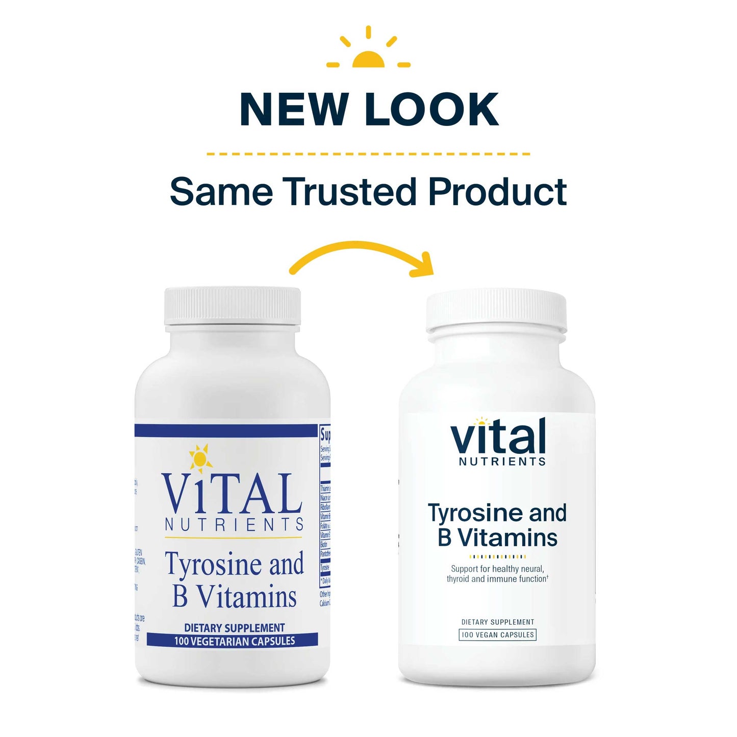 Vital Nutrients Tyrosine and B Vitamins