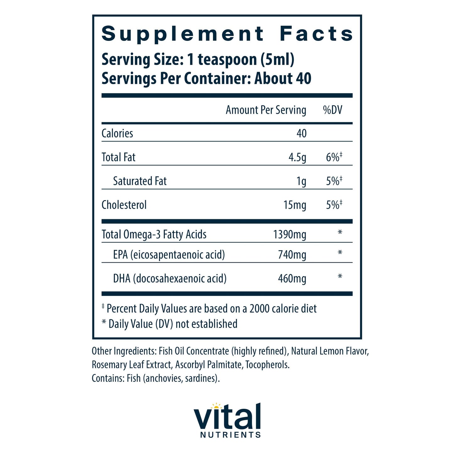 Vital Nutrients Ultra Pure Fish Oil 1400