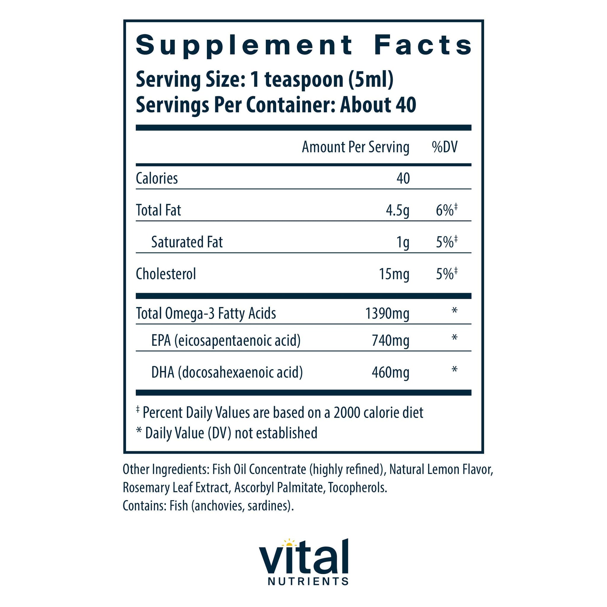 Vital Nutrients Ultra Pure Fish Oil 1400