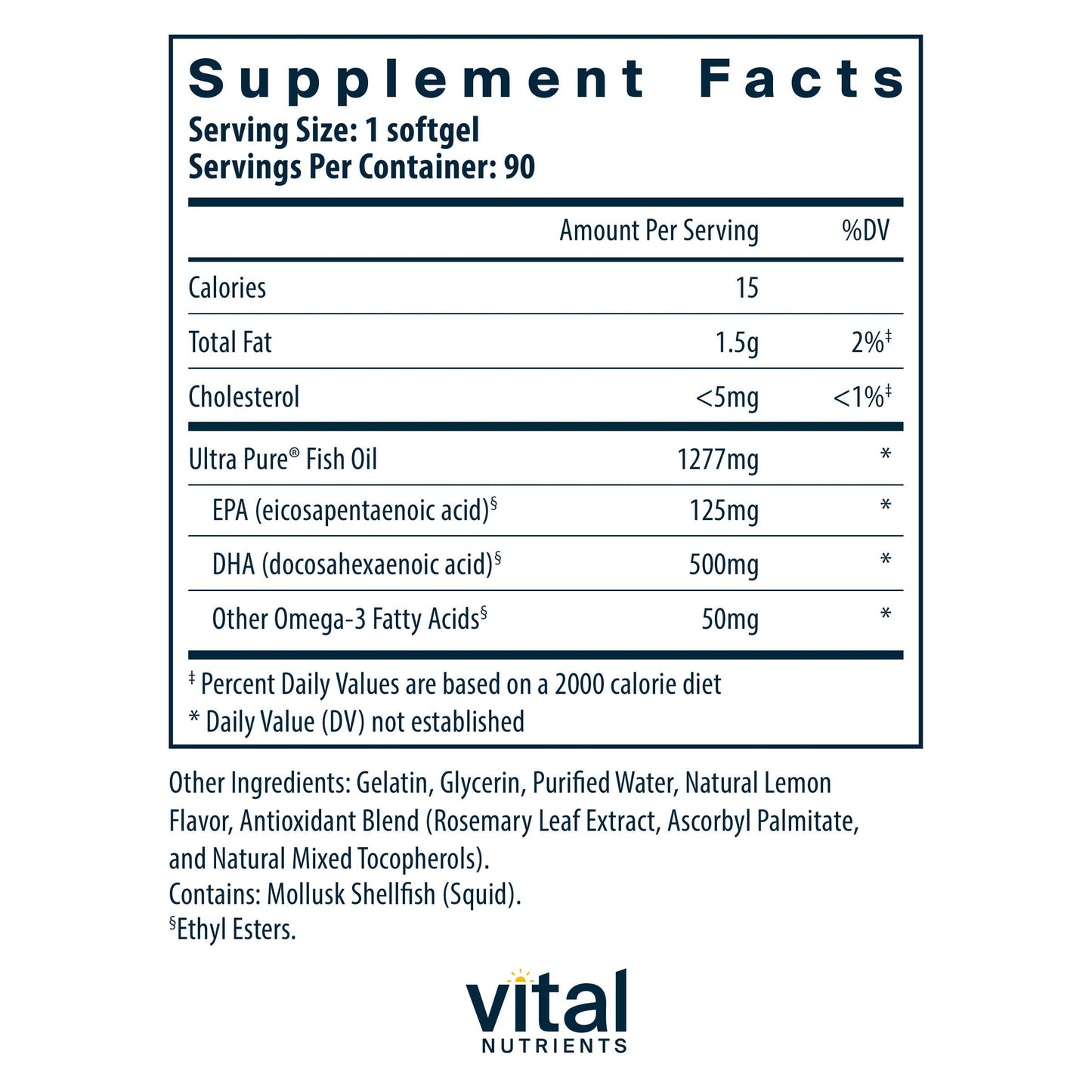 Vital Nutrients Ultra Pure® Fish Oil 675