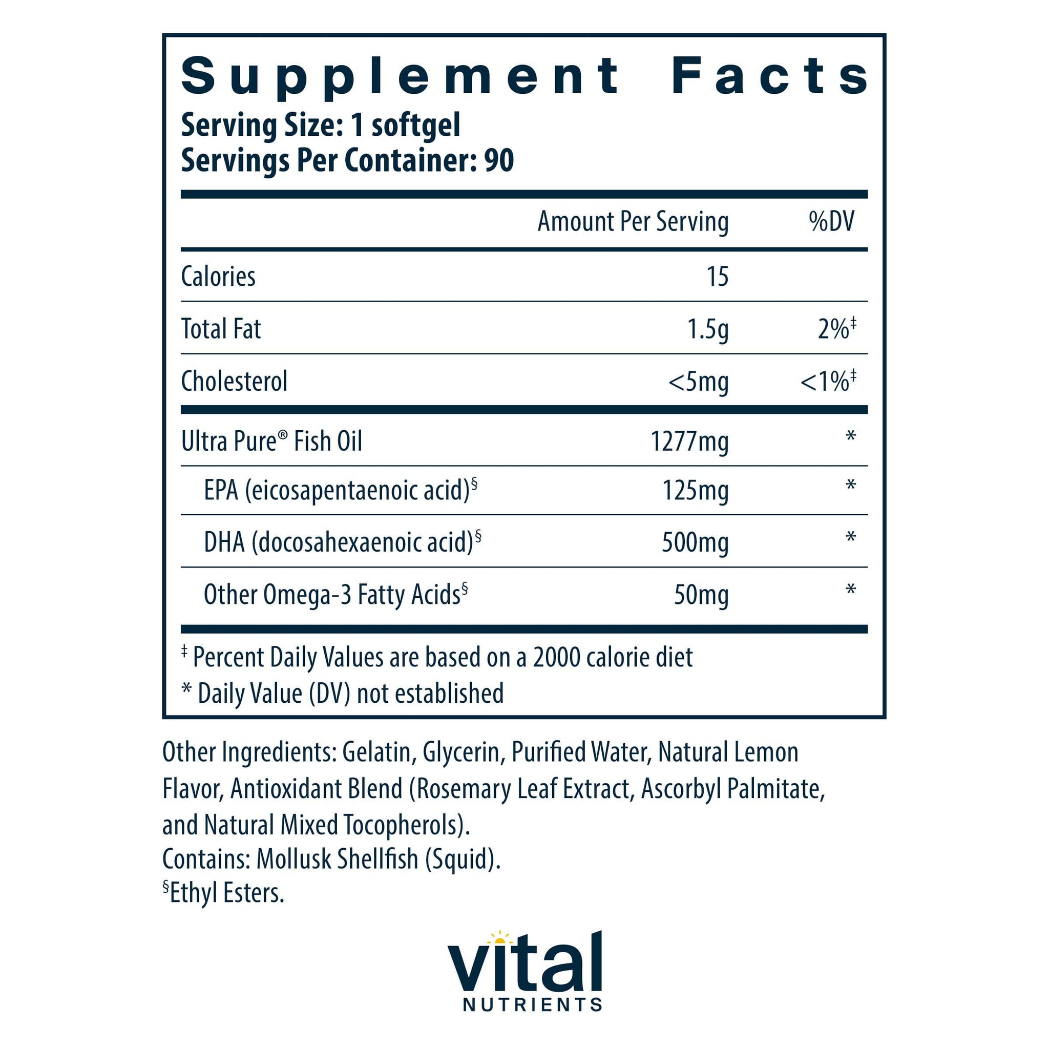 Vital Nutrients Ultra Pure® Fish Oil 675