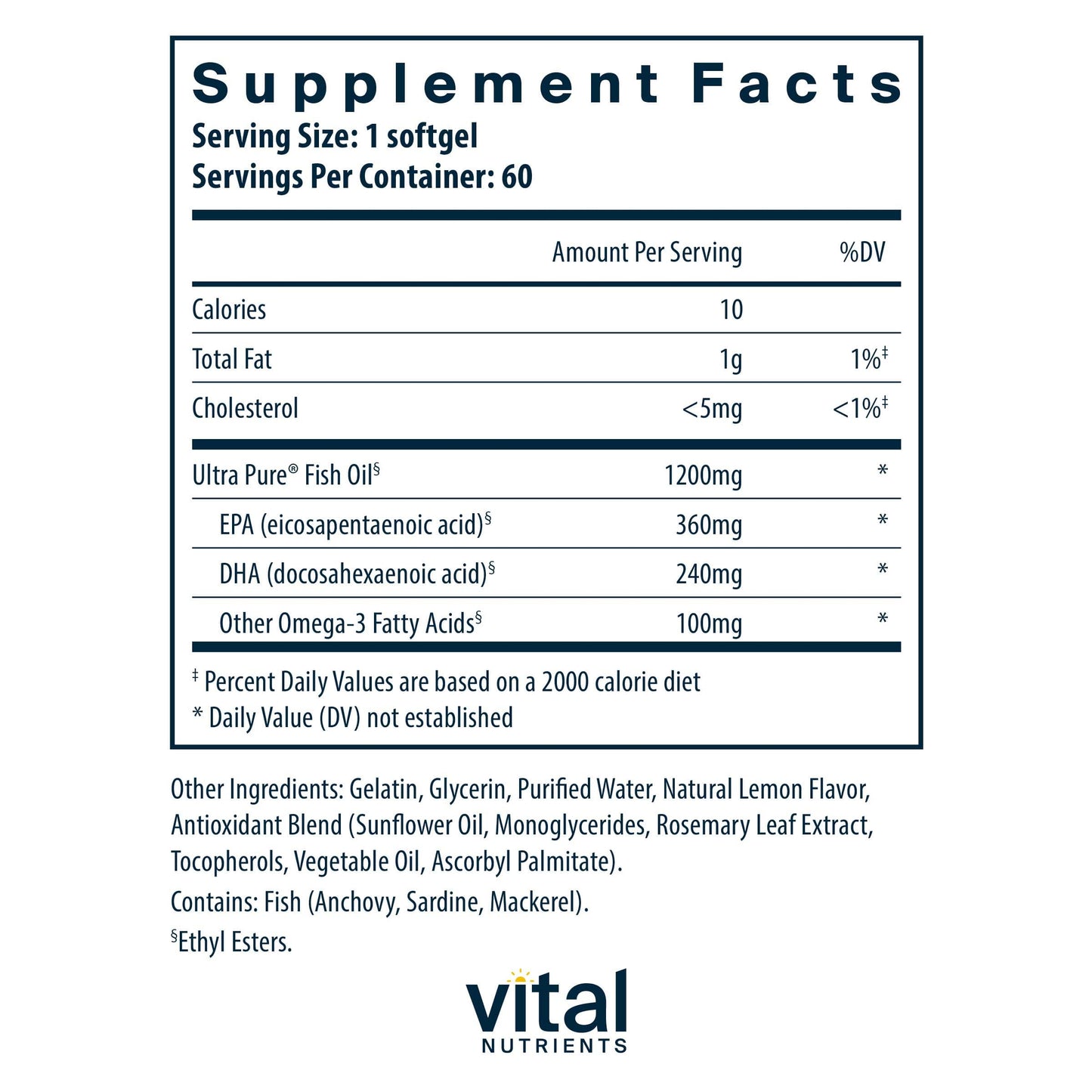 Vital Nutrients Ultra Pure® Fish Oil 700