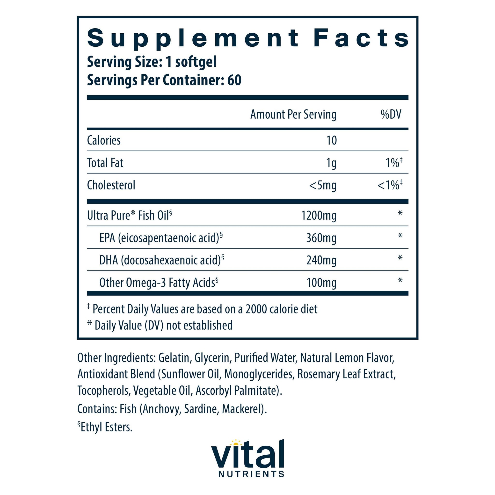 Vital Nutrients Ultra Pure® Fish Oil 700