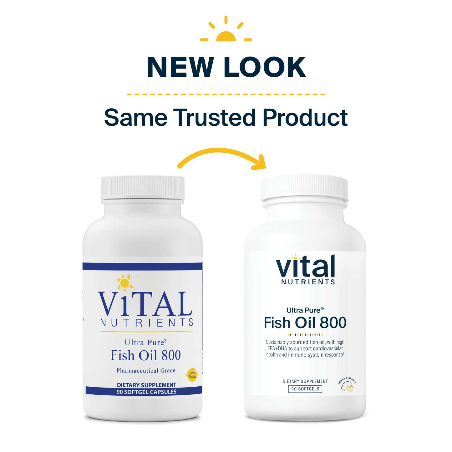 Vital Nutrients Ultra Pure® Fish Oil 800 Lemon