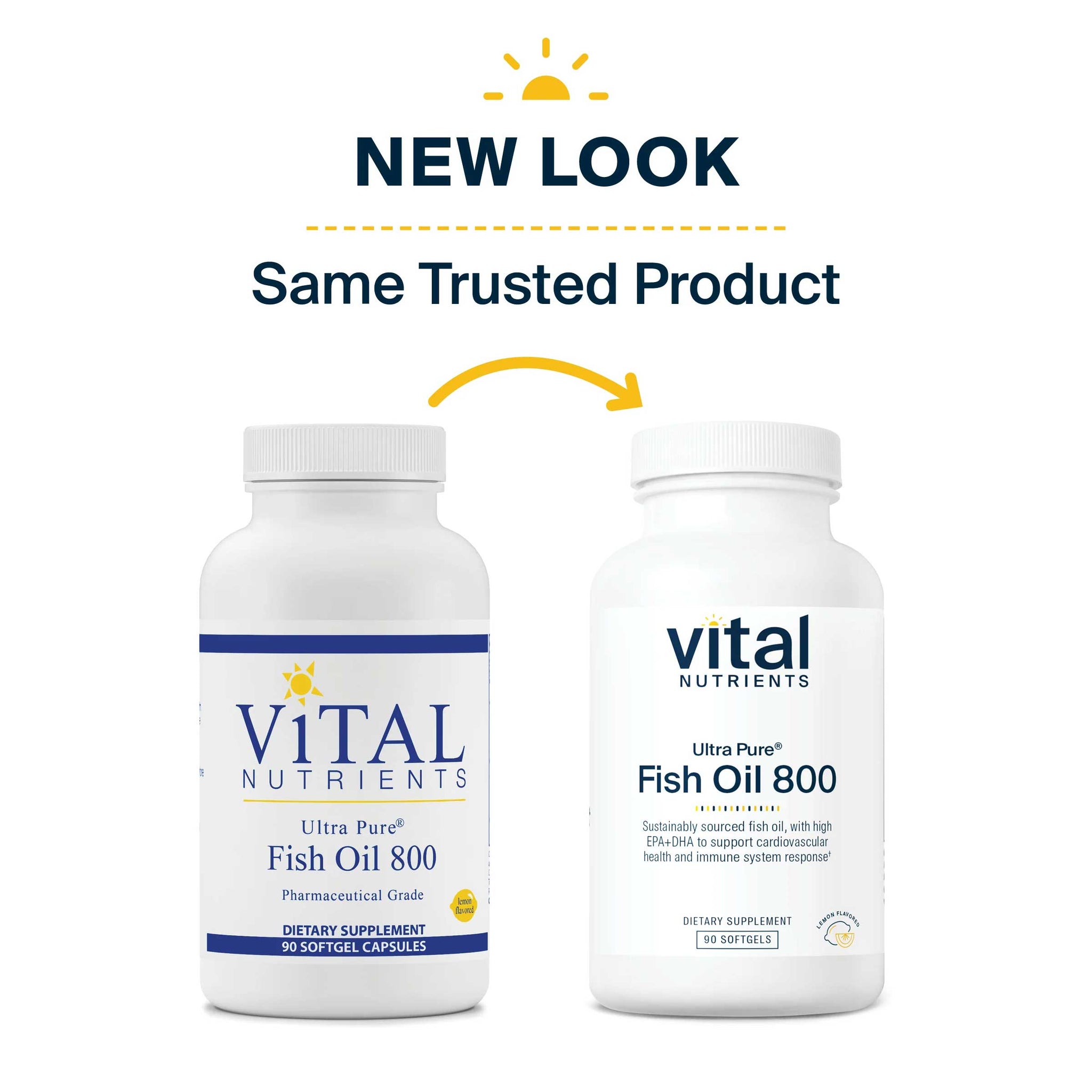 Vital Nutrients Ultra Pure® Fish Oil 800 Lemon