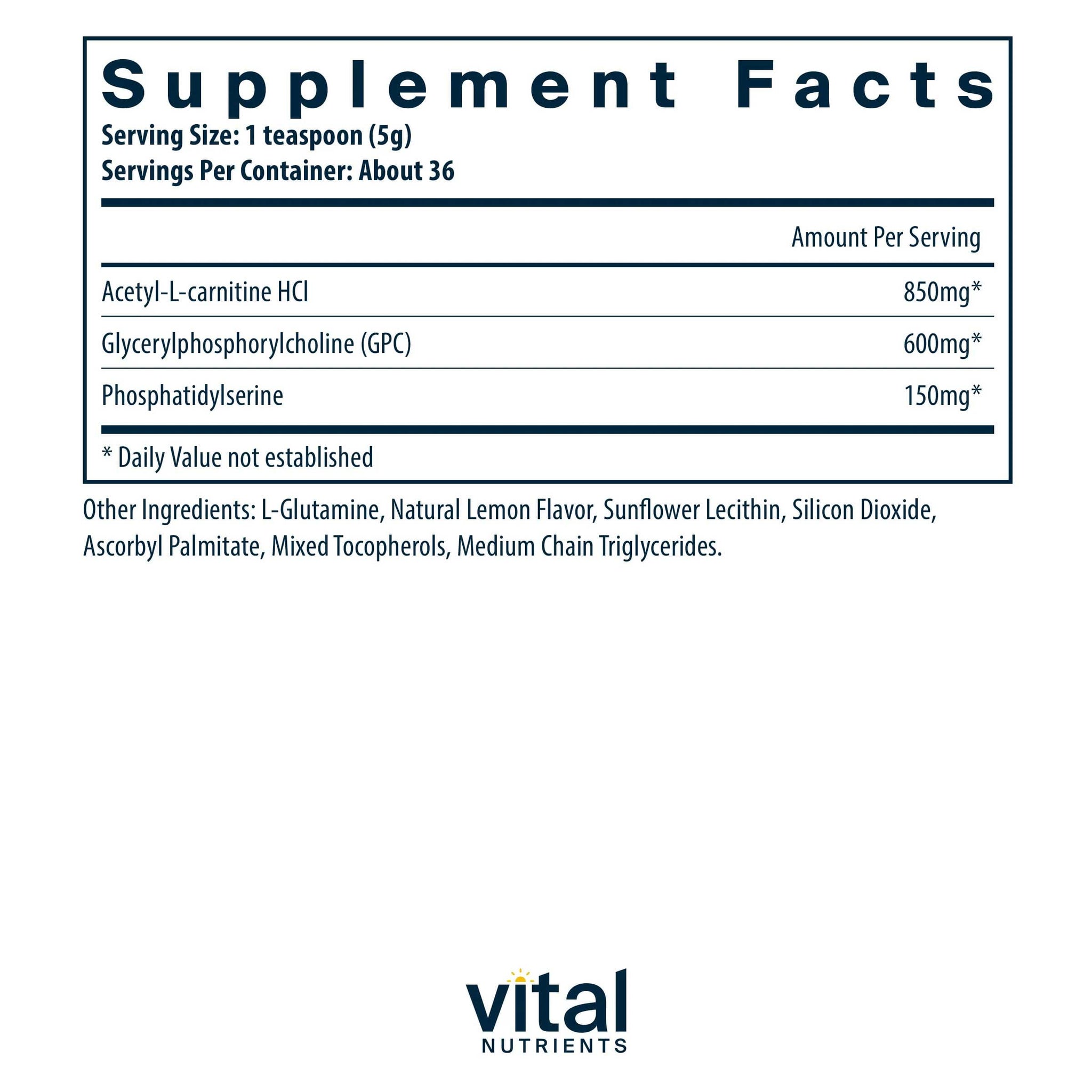 Vital Nutrients Vital Brain Powder™ Lemon