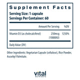 Vital Nutrients Vitamin D3 10,000IU