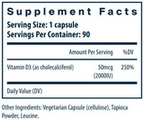 Vital Nutrients Vitamin D3 2000 IU