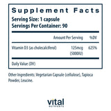Vital Nutrients Vitamin D3 5000 IU