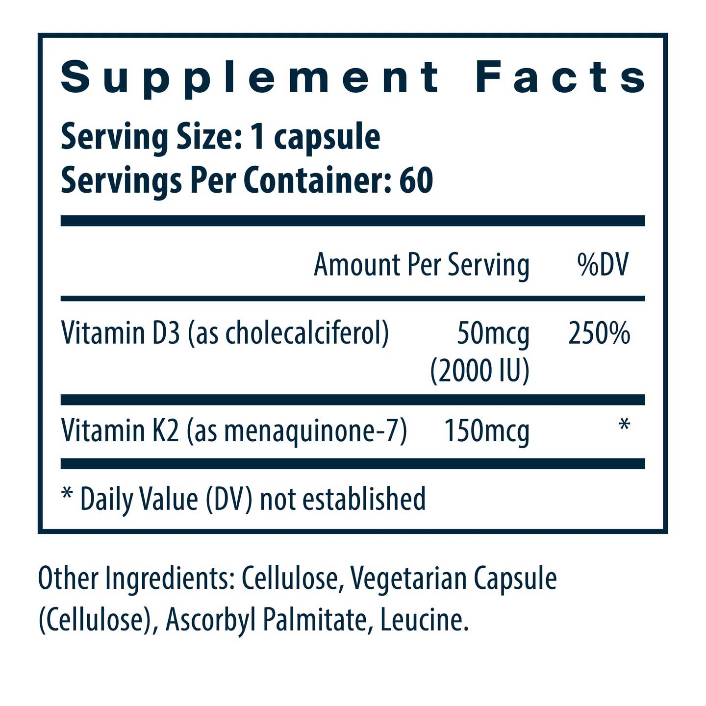 Vital Nutrients Vitamin D3 + K2