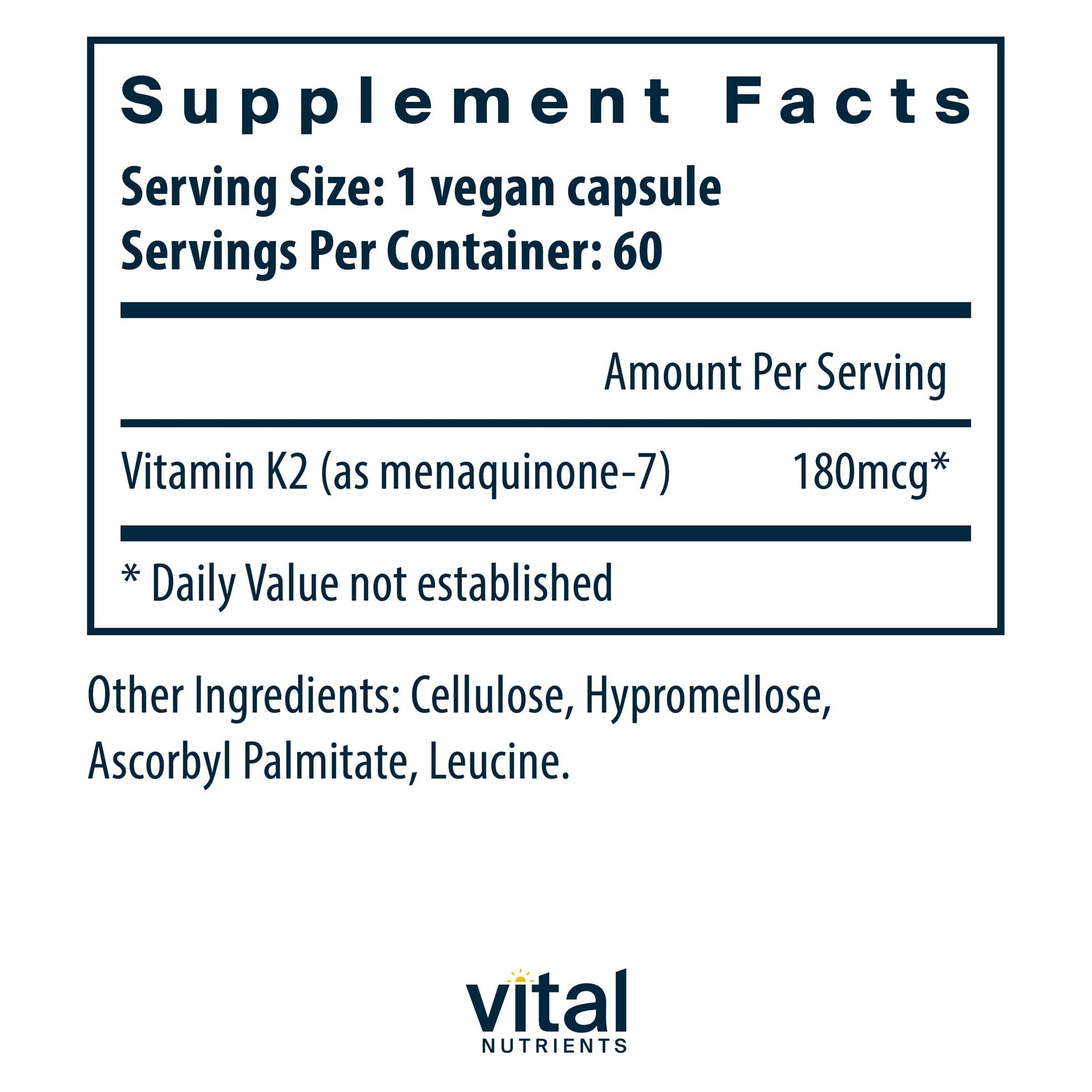 Vital Nutrients Vitamin K2-7