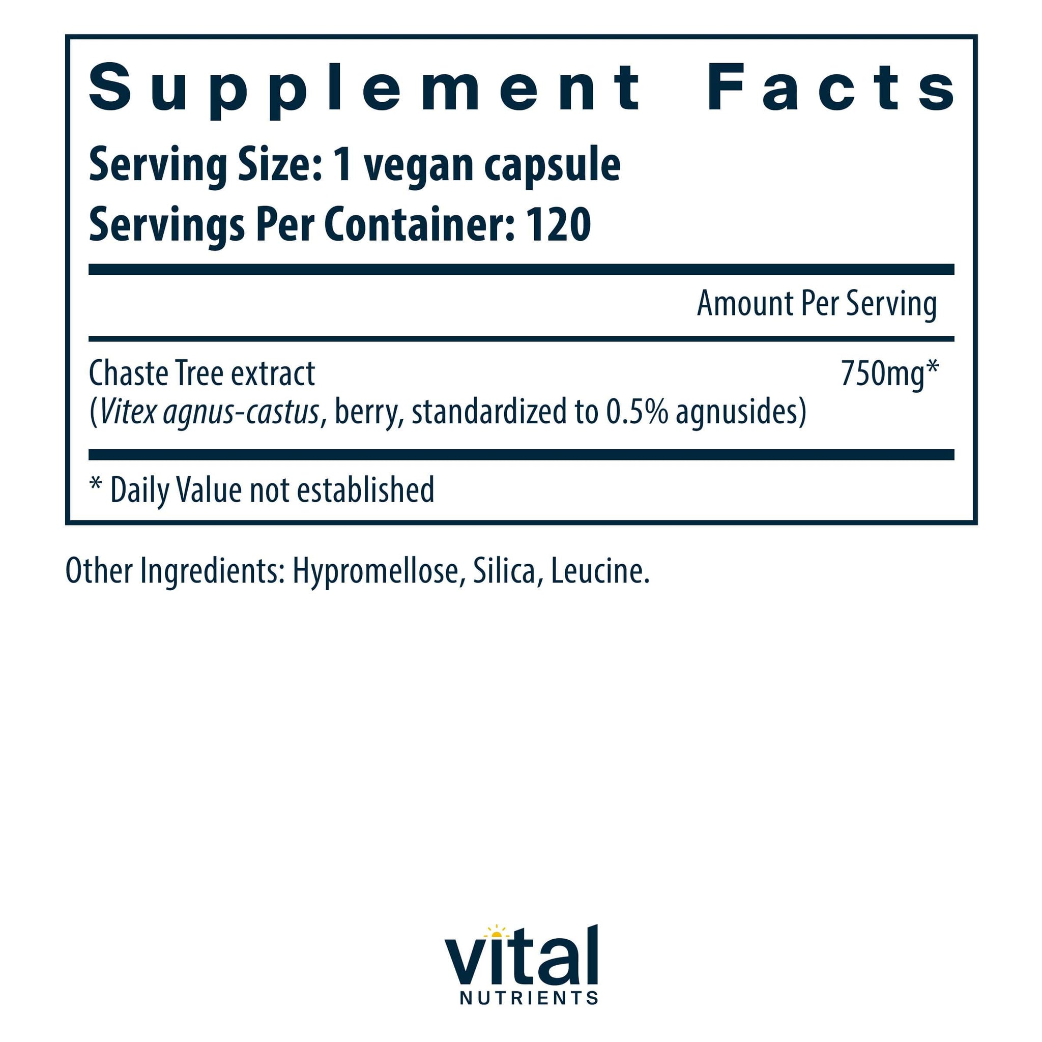 Vital Nutrients Vitex 750 (Chaste Tree Berry Extract)