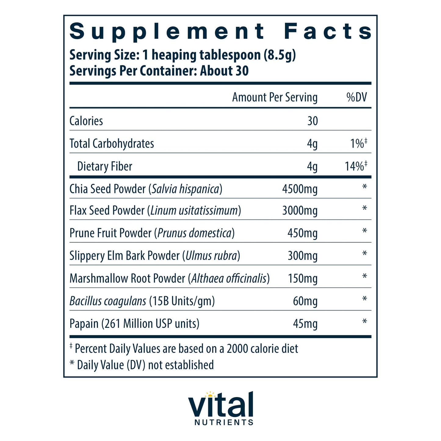 Vital Nutrients Whole Fiber Fusion