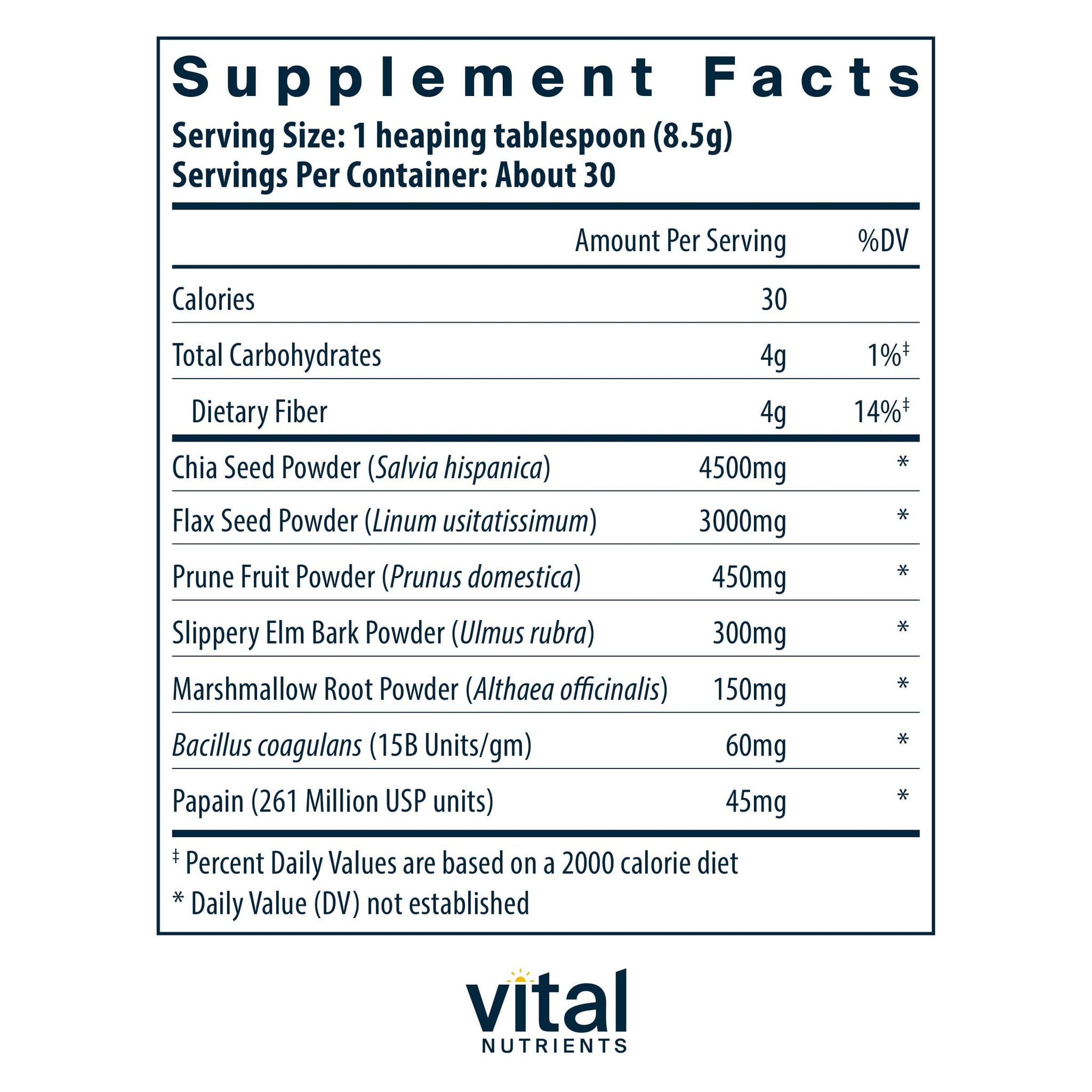 Vital Nutrients Whole Fiber Fusion