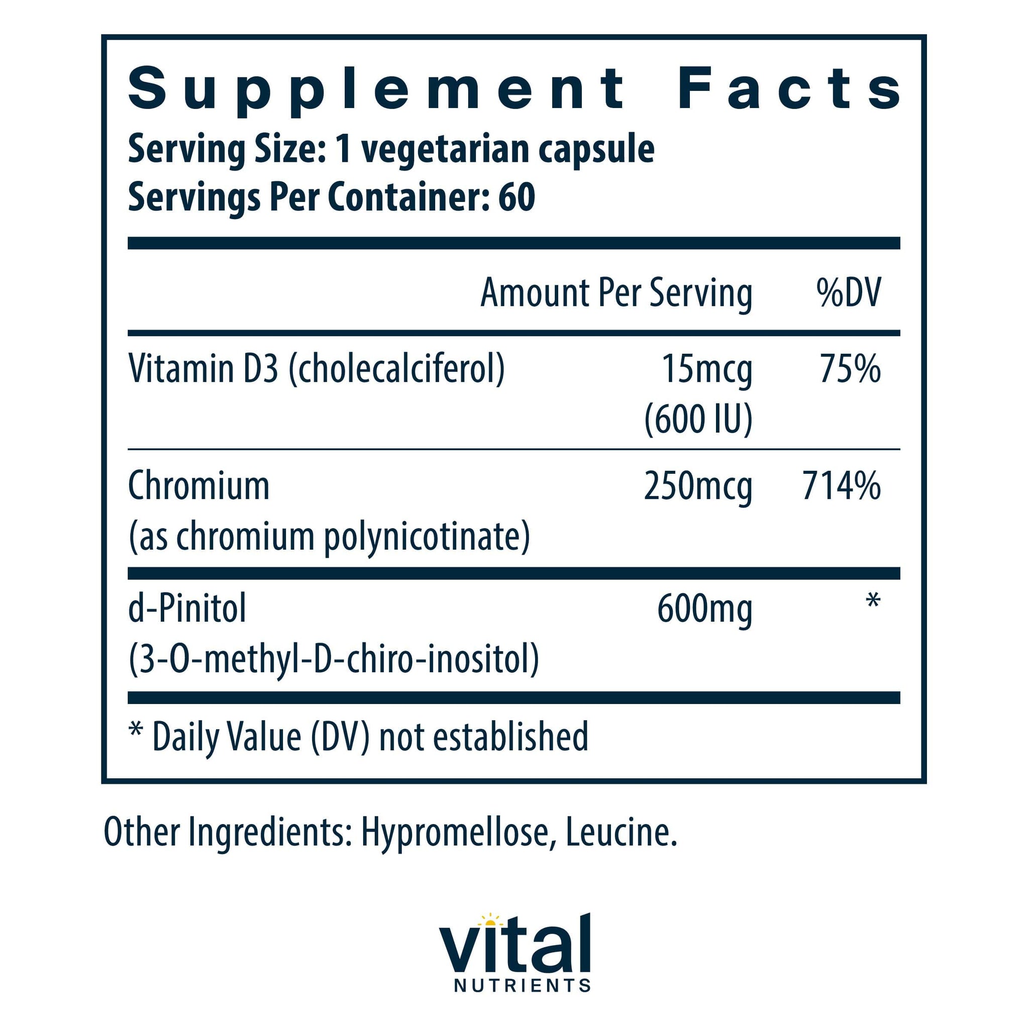 Vital Nutrients d-Pinitol 600