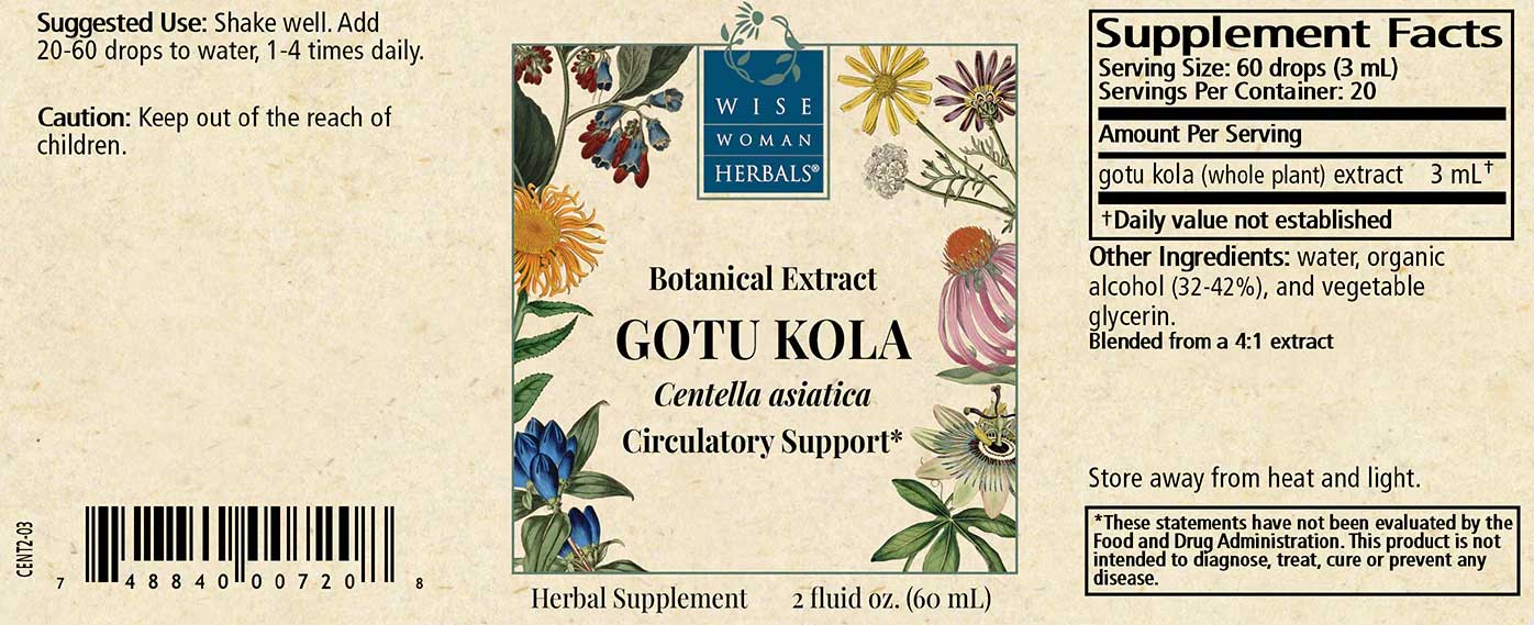 Wise Woman Herbals Gotu Kola Centella Asiatica