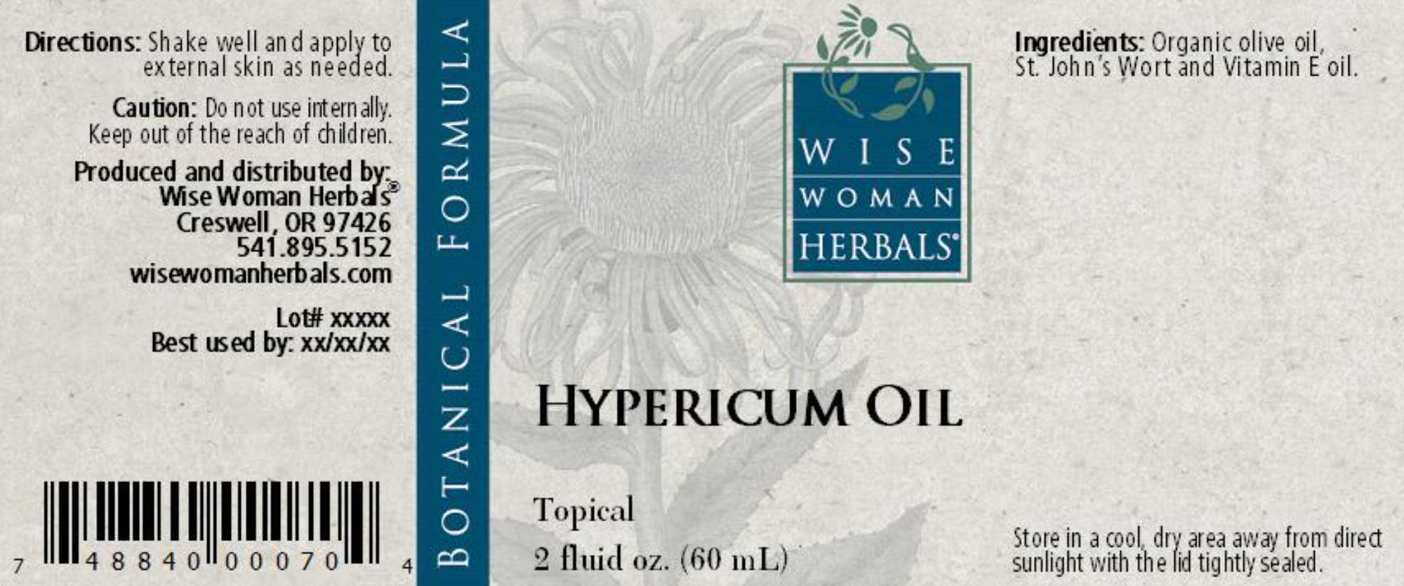 Wise Woman Herbals Hypericum Oil (St. John's wort)